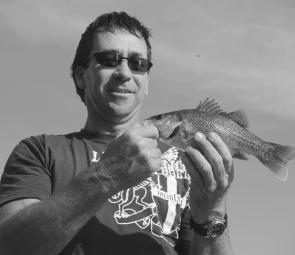 Ron Pennie of BLA with his first impoundment bass, another Glenbawn specimen.